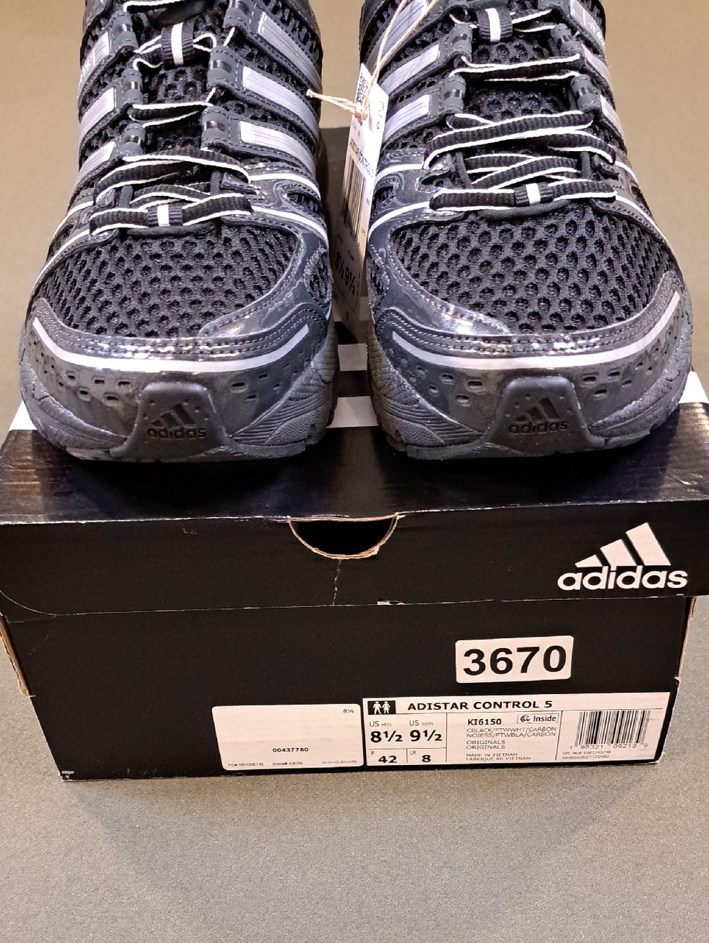 Adidas Adistar Control 5 - Color: Black/Silver - Size: Unisex-Men 8.5, Women 9.5 - Picture 3 of 10